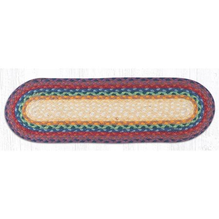 CAPITOL IMPORTING CO 27 x 8.25 in. Jute Oval Stair Tread - Rainbow 19-400